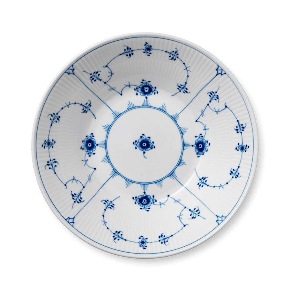 Royal Copenhagen Blue Fluted Plain Rim Soup Bowl, Large